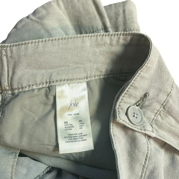 Women's NWT Joie Limited Edition Linen Blend Pleated Shorts Size XL - Picture 6 of 6
